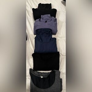 Uniqlo Assorted Black, Purple, and Gray heat tech and fleece